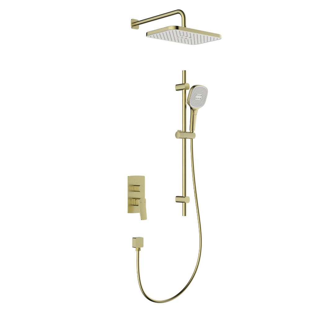 Darmowa Dostawa - Zestaw prysznicowy podtynkowy z deszczownicą złoty KFA Armatura Malaga 452930131