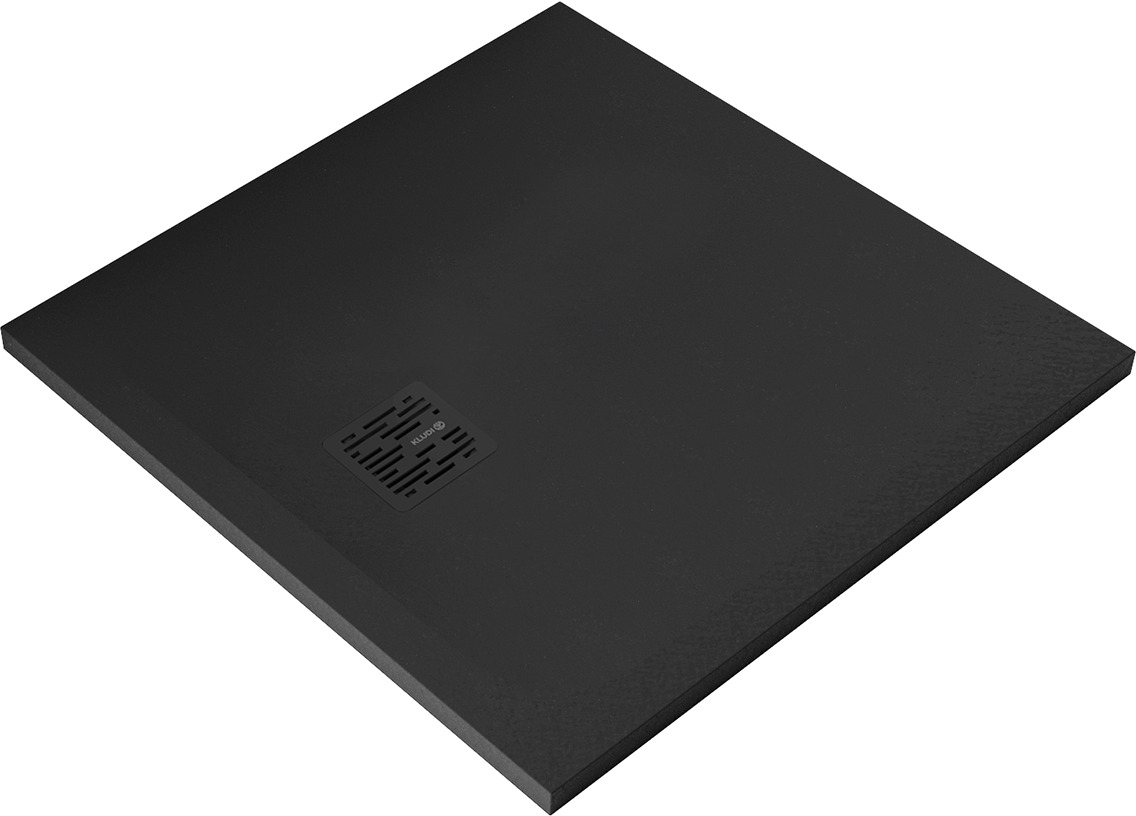 Darmowa Dostawa - Brodzik kwadratowy 80x80 cm czarny Kludi Terra 08DW0939