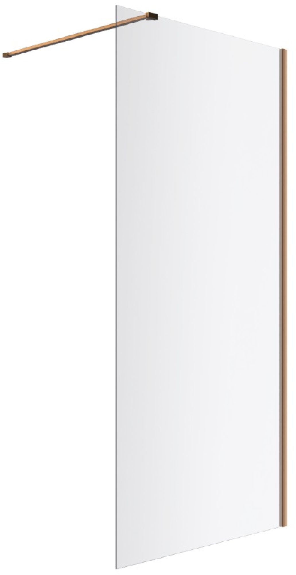 Darmowa Dostawa - Ścianka prysznicowa walk-in 120 cm miedź szczotkowany/szkło przezroczyste Excellent Vidoq KAEX15061200LPCB