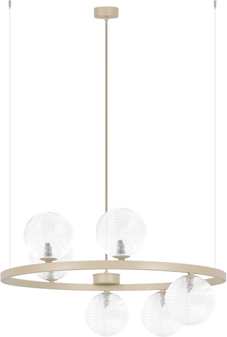 Darmowa Dostawa - Lampa wisząca 6x10 W przezroczysta-beżowa Kaja Tesoro K5700