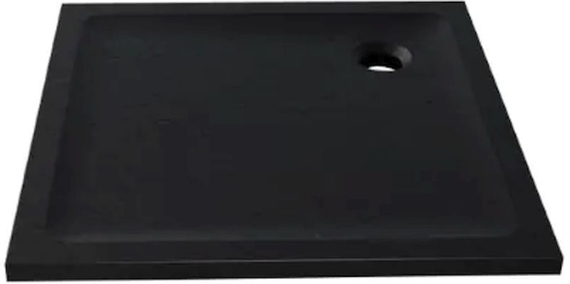 Darmowa Dostawa - Brodzik kwadratowy 90x90 cm czarny New Trendy Mild Stone B0584