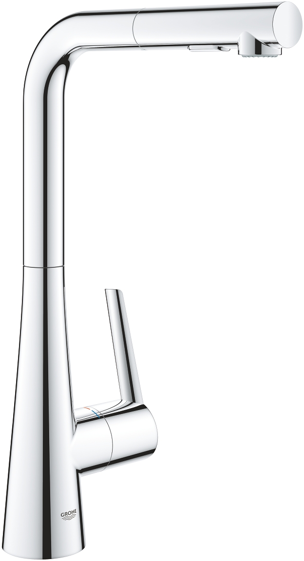 Darmowa Dostawa - Bateria kuchenna stojąca starlight chrome Grohe Zedra 32553002