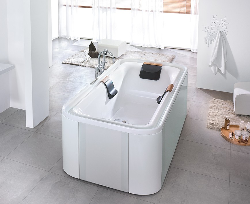 Darmowa Dostawa - Wanna wolnostojąca 207.5x107.5 cm prostokątna biała Hoesch Ergo+ 6441010305550