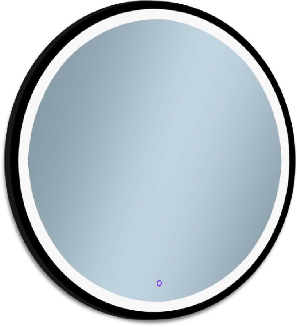 Darmowa Dostawa - Lustro 90x90 cm okrągłe z oświetleniem czarny Venti Rund LED II 5907459662672