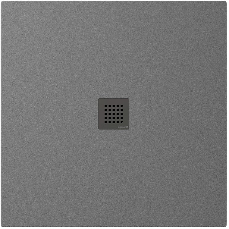 Darmowa Dostawa - Brodzik kwadratowy 90x90 cm szary Polysan Treneca 8430031