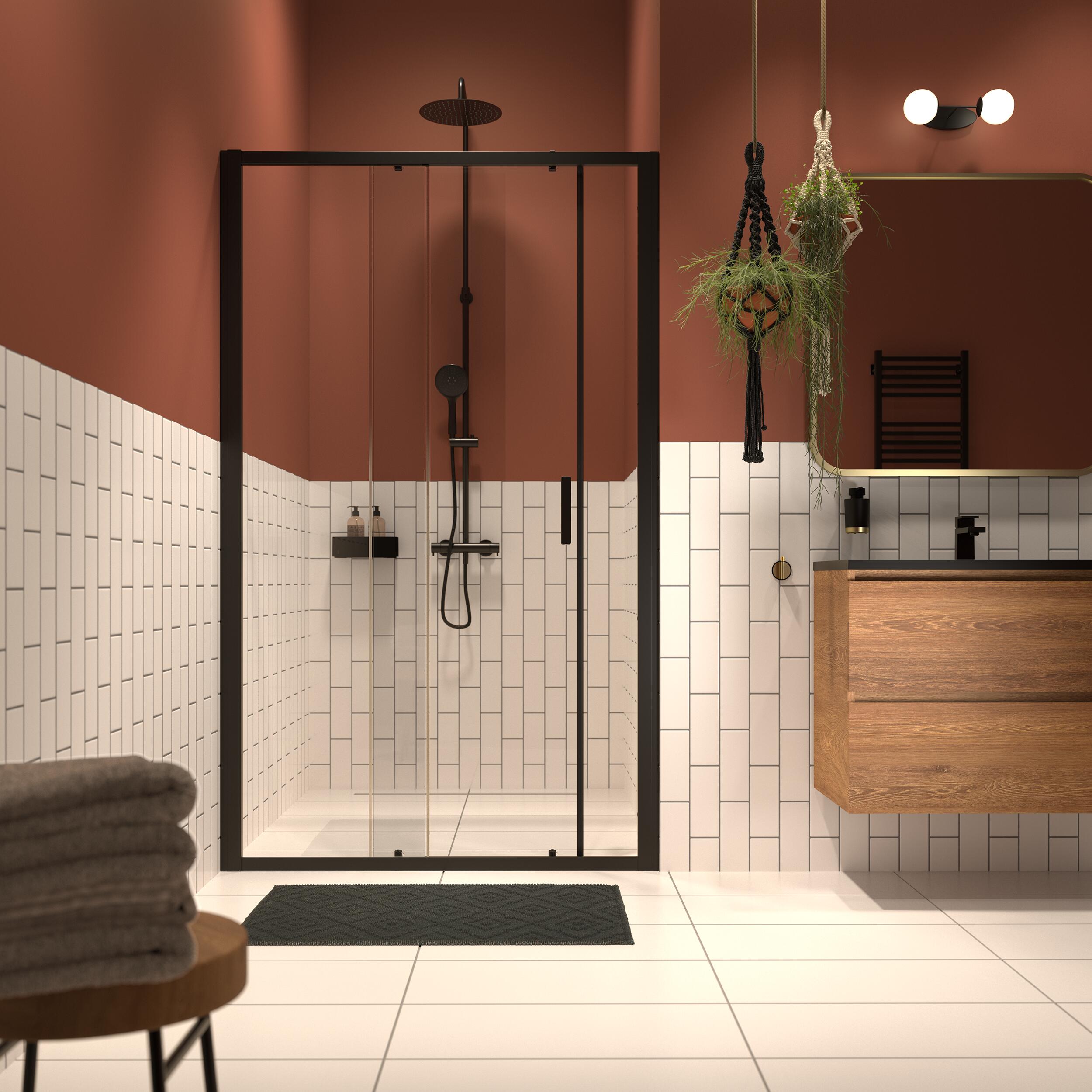 Darmowa Dostawa - Drzwi prysznicowe 120 cm rozsuwane do wnęki Sealskin INC XI101206195100