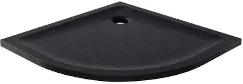 Darmowa Dostawa - Brodzik półokrągły 90x90 cm czarny New Trendy Mild Stone B0580