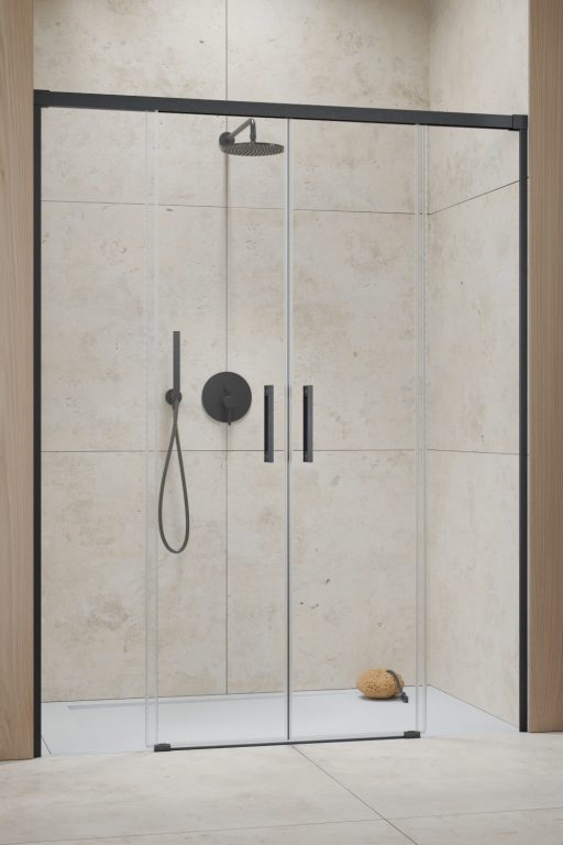 Darmowa Dostawa - Drzwi prysznicowe 170 cm rozsuwane gunmetal szczotkowany/szkło przezroczyste Radaway Idea DWD 3871279201