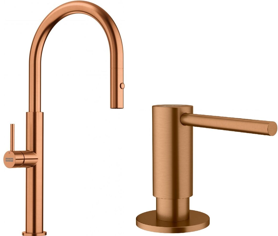 Darmowa Dostawa - Bateria kuchenna z dozownikiem stojąca miedź Franke Pescara abset12112