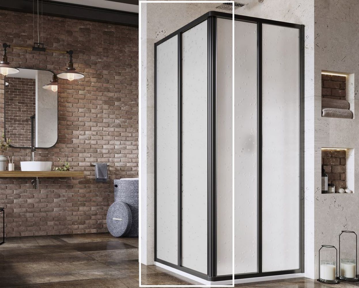 Darmowa Dostawa - Drzwi prysznicowe 80 cm rozsuwane czarny mat/tworzywo polistyren Ravak Supernova 14V403O211