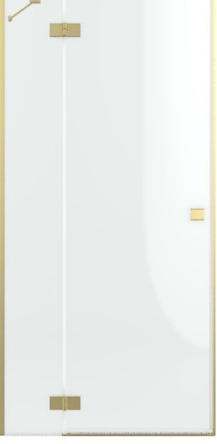 Darmowa Dostawa - Drzwi prysznicowe 120 cm uchylne złoty szczotkowany/szkło przezroczyste Radaway Essenza DWJ 13850169901L