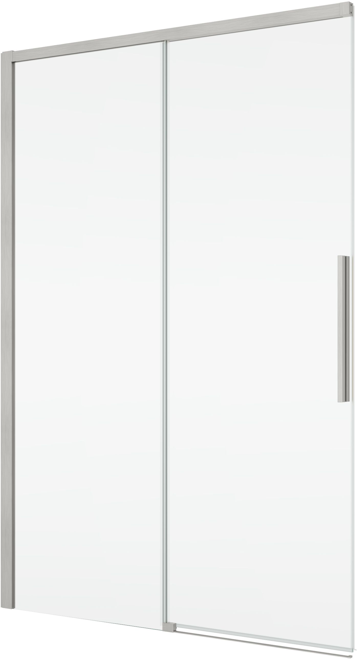 Darmowa Dostawa - Drzwi prysznicowe 140 cm rozsuwane nikiel szczotkowany/szkło przezroczyste Ronal Oriana D36S21402507