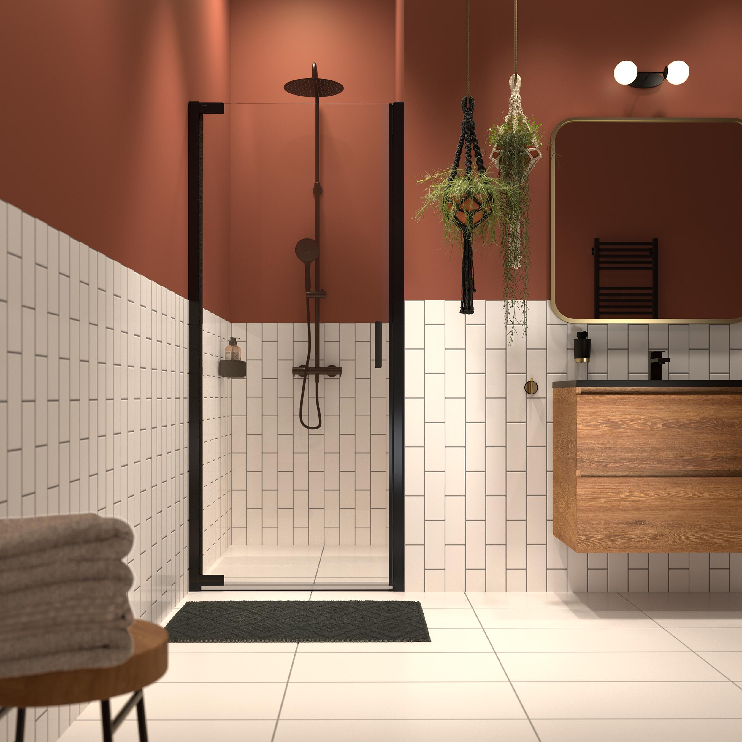 Darmowa Dostawa - Drzwi prysznicowe 90 cm uchylne do wnęki Sealskin INC XI200906195100