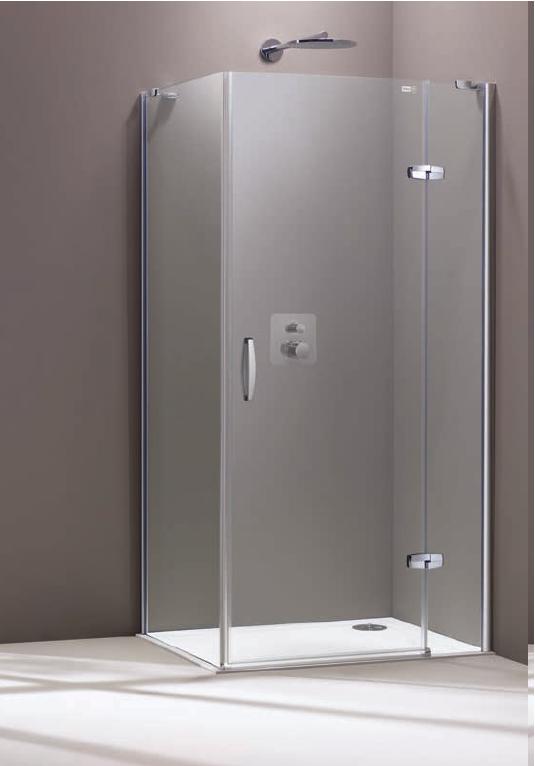 Darmowa Dostawa - Drzwi prysznicowe na wymiar 110 cm uchylne srebrny połysk/szkło przezroczyste Huppe Aura Elegance 4-kąt 400480092322sze1100wys1900