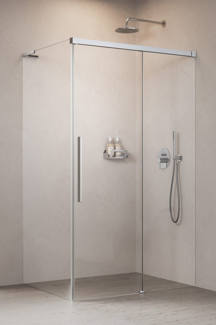 Darmowa Dostawa - Drzwi prysznicowe 56.7 cm rozsuwane chrom połysk/szkło przezroczyste Radaway Idea 8 QL XL KDJ 105605670101R