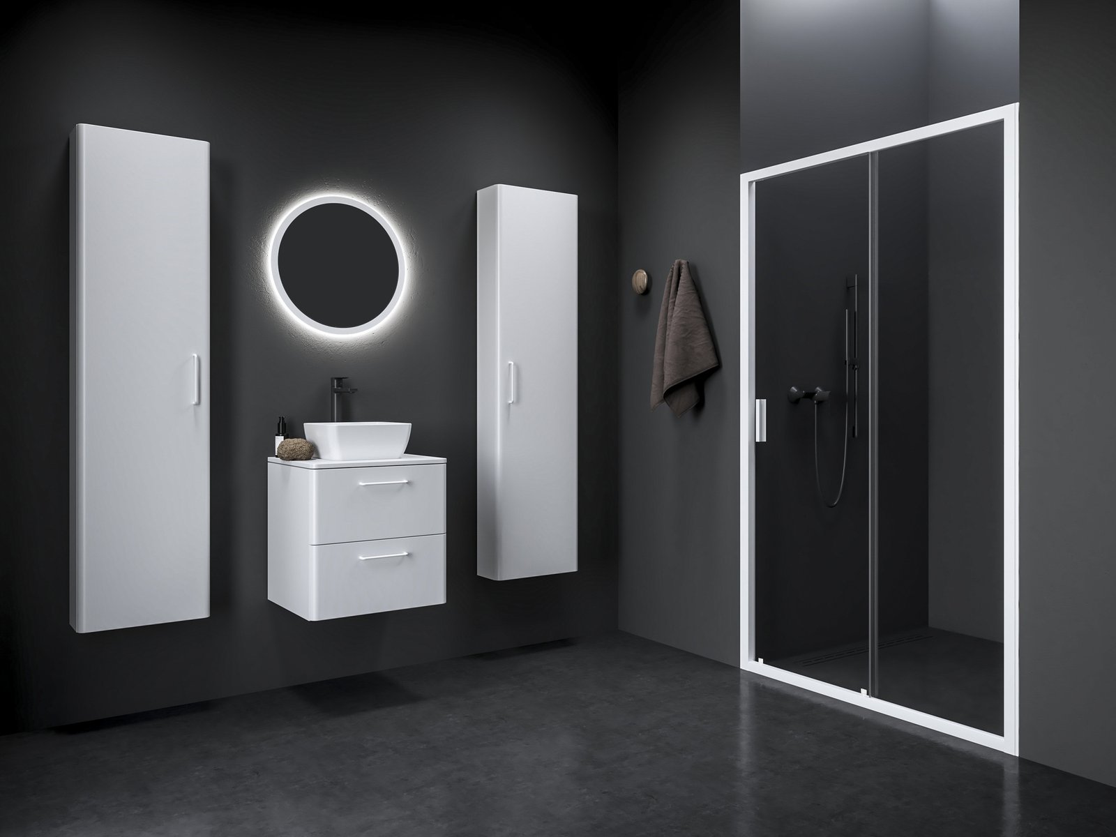 Darmowa Dostawa - Drzwi prysznicowe 110 cm rozsuwane biały mat/szkło przezroczyste Ravak Blix II 0PMD0E00Z1