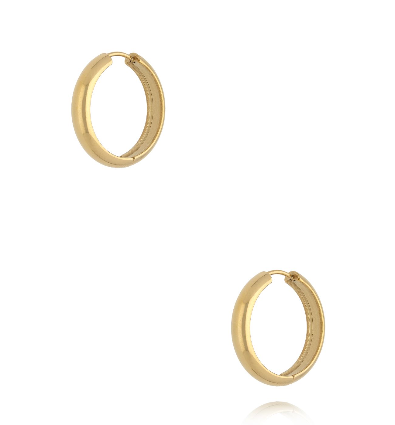 Kolczyki klasyczne kółka złote KSY0426