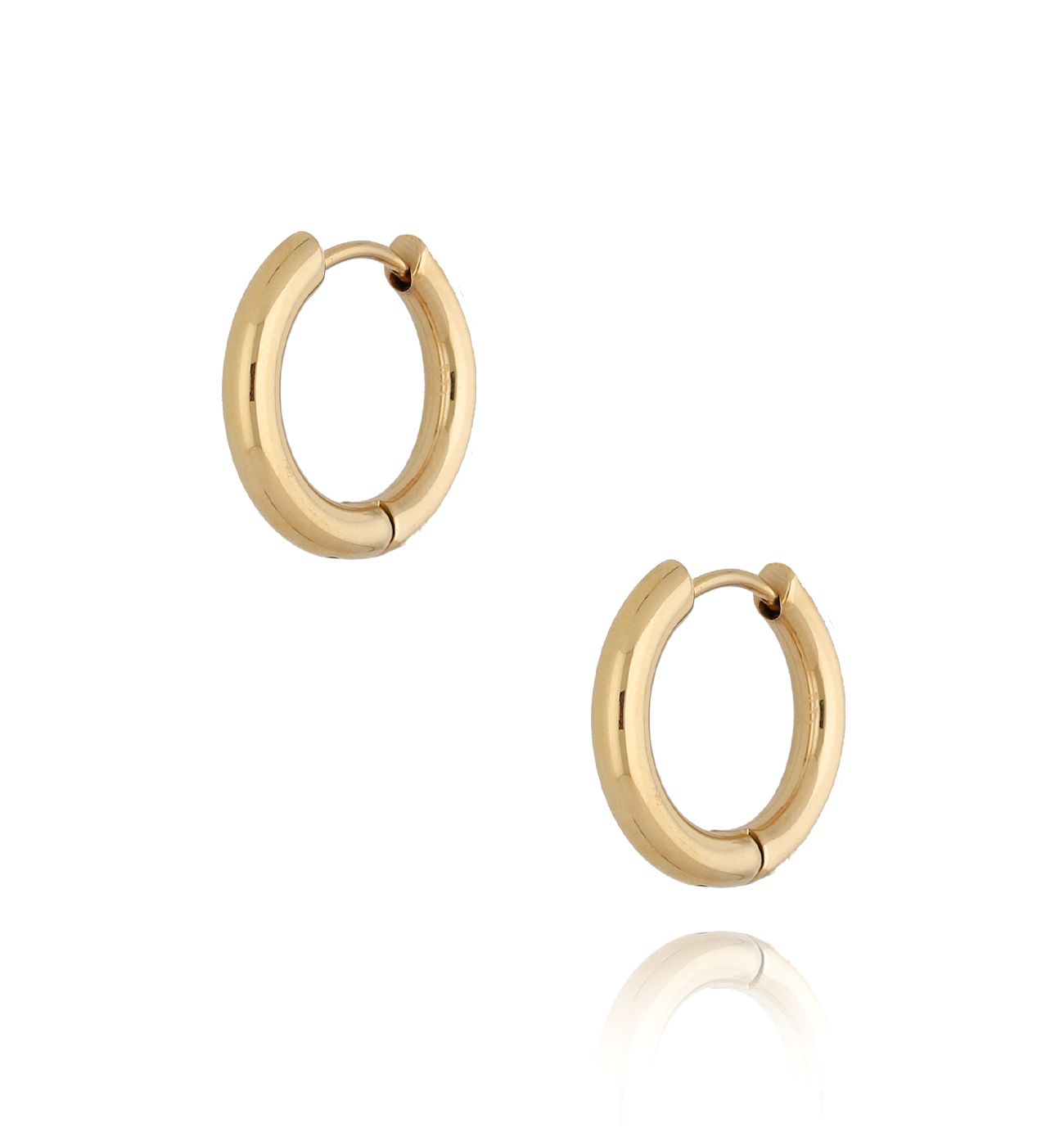 Kolczyki pozłacane kółka średnie II KSA0139