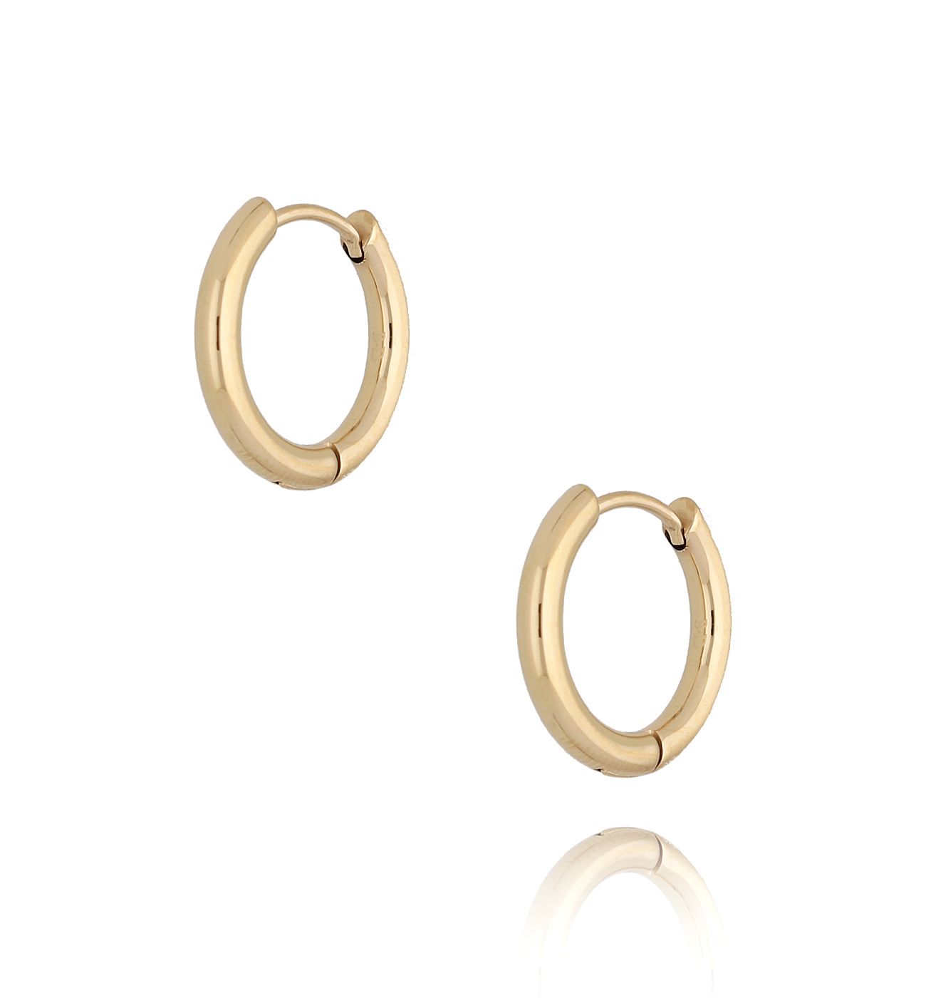 Kolczyki pozłacane kółka średnie I - By Dziubeka