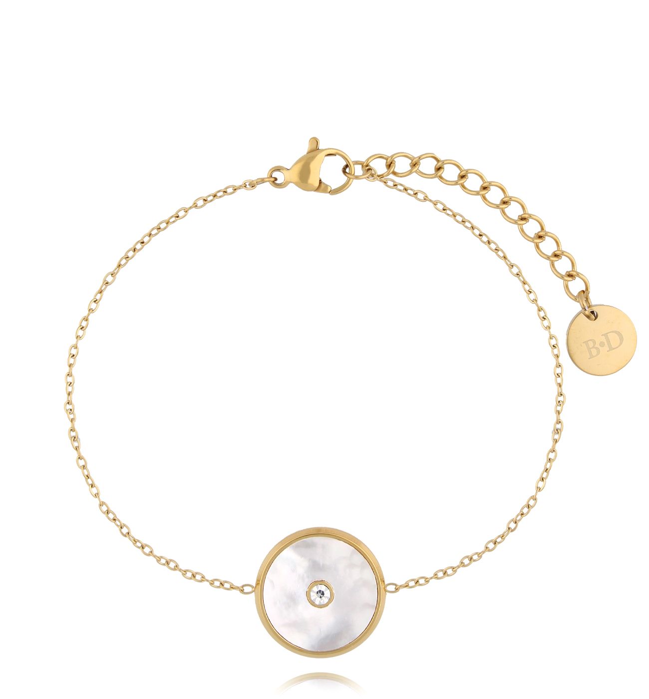 Bransoletka z dyskiem z masą perłową złota Refined Radiance BSA0651