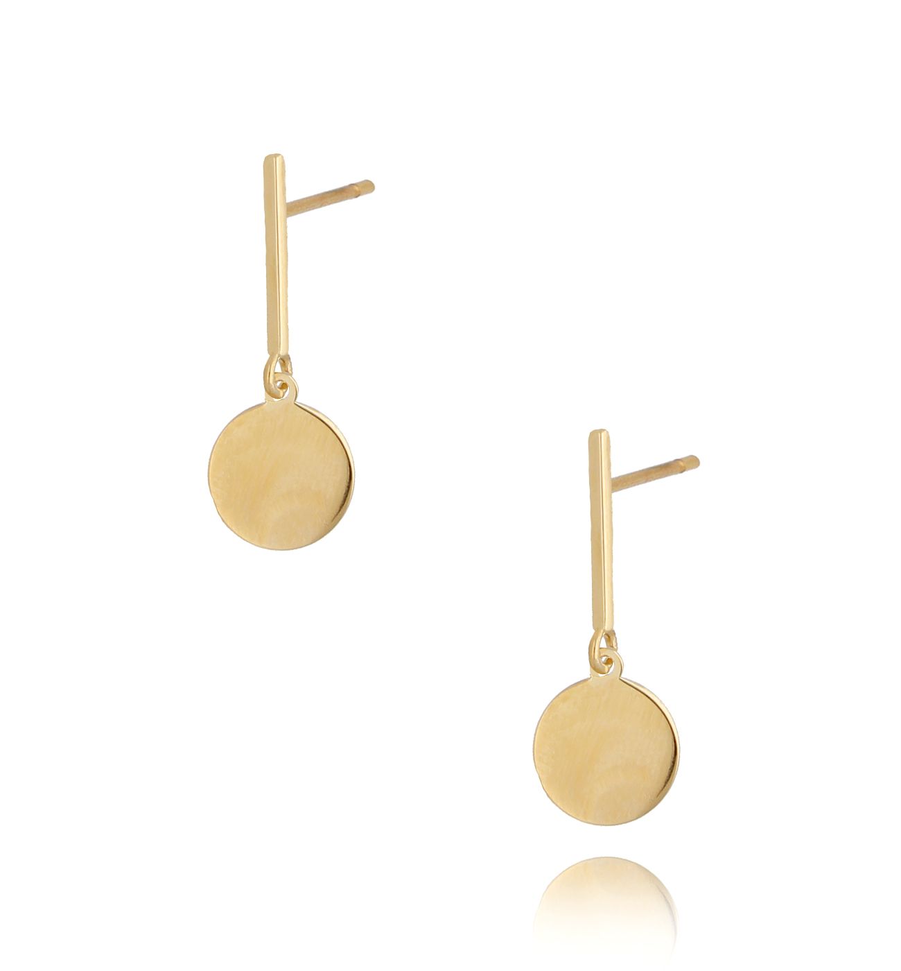 Kolczyki srebrne pozłacane kółka - By Dziubeka