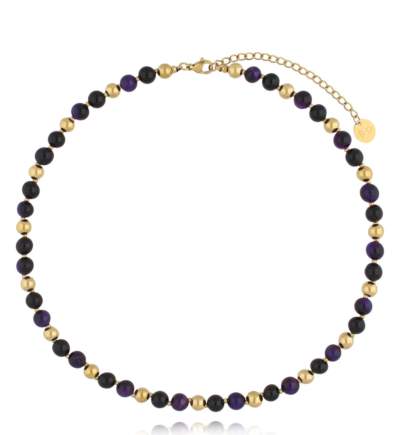 Naszyjnik z agatami i tygrysim okiem - By Dziubeka