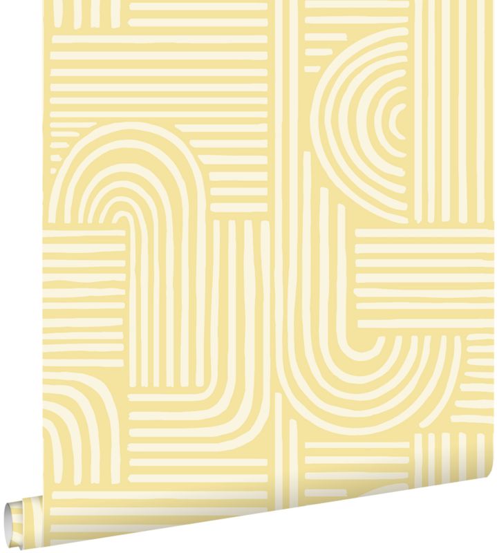 Tapeta ESTAhome graficzny motyw 3D żółtym 50 x 900 cm - 1 rol.