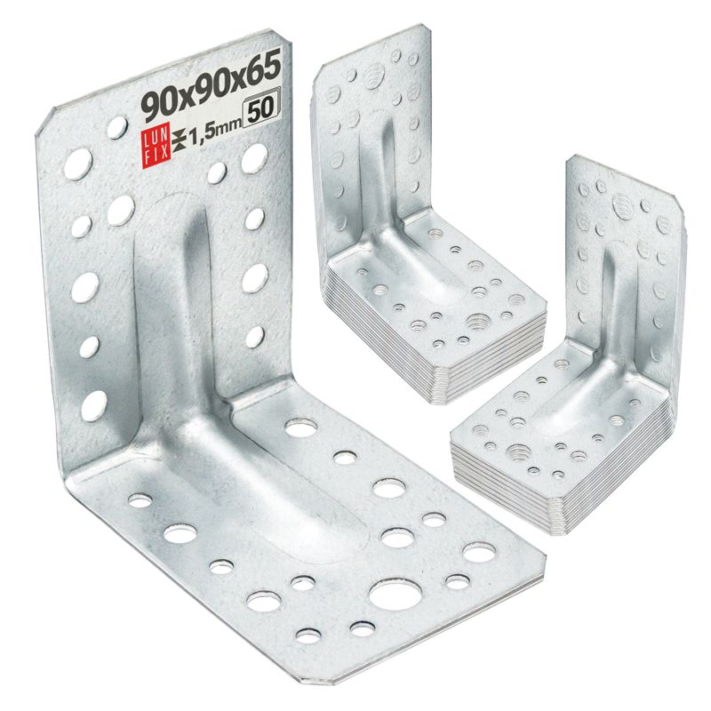 Kątownik ciesielski Lun Fix 90x90x65x1,5 50szt.