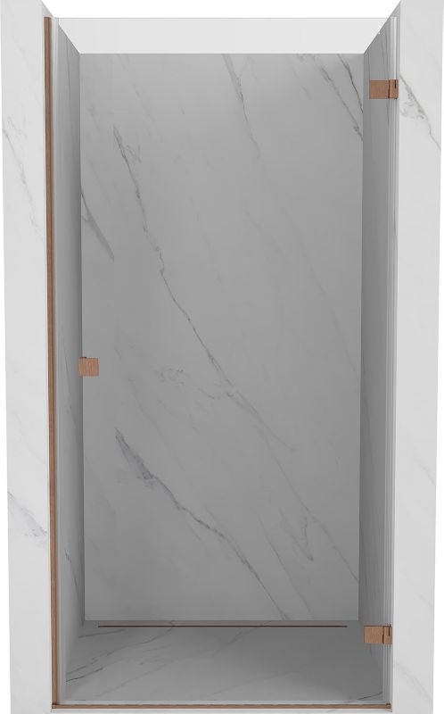 Drzwi prysznicowe uchylne Mexen Lunar-B miedź szczotkowana 65 cm 1 szt.