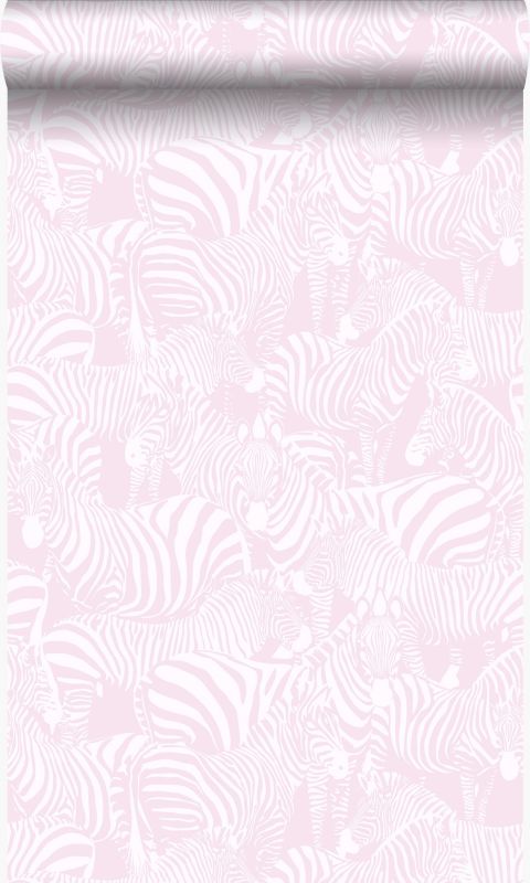 Tapeta Origin Wallcoverings zebry jasnego różu 53 cm x 10.05 m - 1 rol.