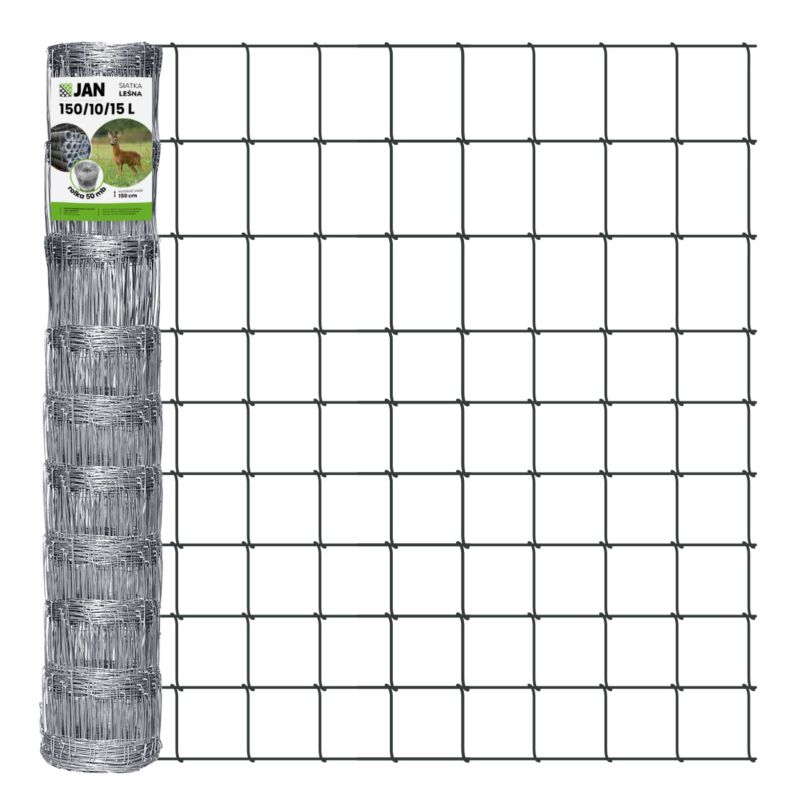 Siatka leśna Z.P.H. JAN 150/10/15l 50m praktyczna na każde ogrodzenie popularna 1 szt.