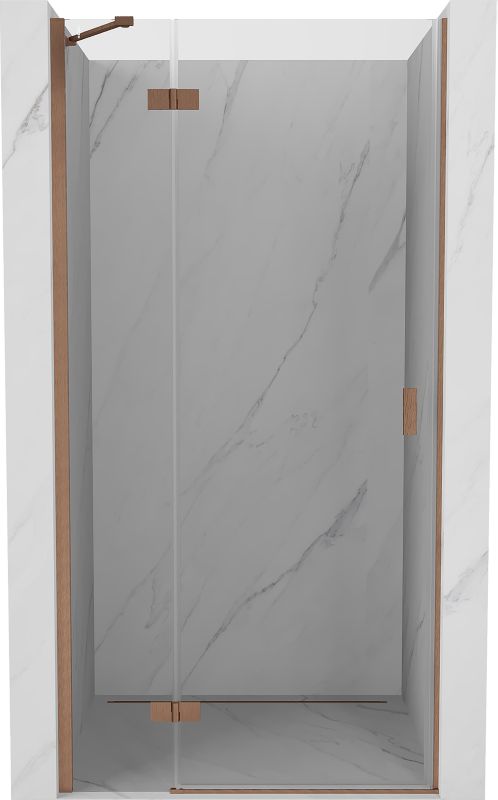 Drzwi prysznicowe Mexen Mist-H miedź szczotkowana 90x200 cm lewa 1 szt