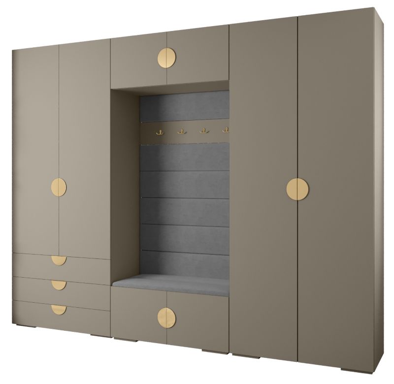 Garderoba do przedpokoju Abiks INOVA 4 Z14 kaszmir+złoty+manila16 1 szt.