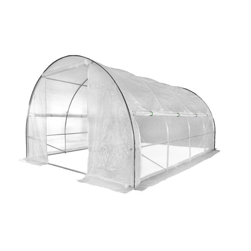 Tunel ogrodowy 4iQ Group 3x6m Biały Folia UV 25mm siatka na insekty 1szt.