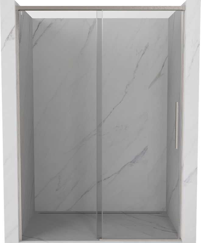 Drzwi prysznicowe przesuwne Mexen Rox transparentne nikiel szczotkowany 160x200 cm 1 szt.