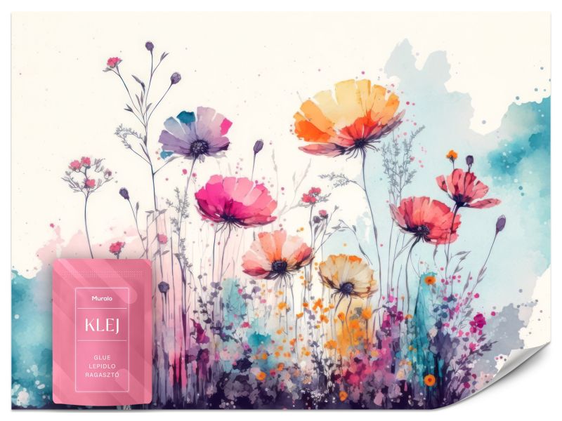 Fototapeta Muralo Abstrakcyjne Polne Kwiaty Natura 400x280 cm 1szt.