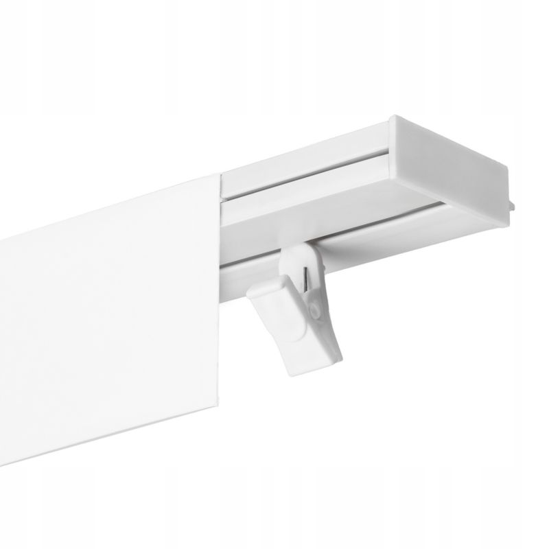 Karnisz sufitowy pojedynczy Naokienko z maskownicą pcv 330cm, biały, jednotorowy 1 szt.