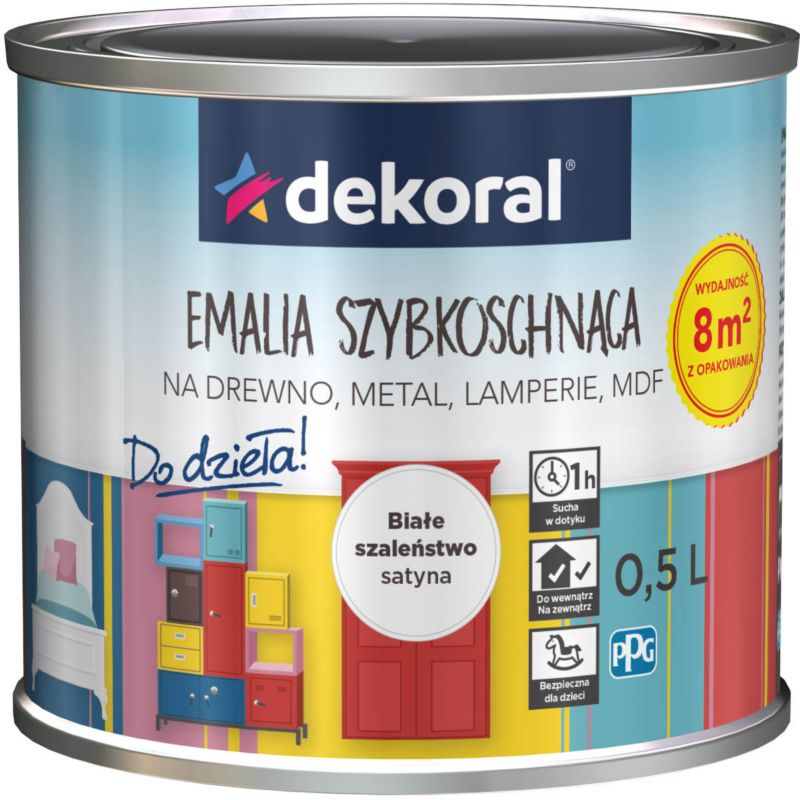 Emalia Do dzieła Dekoral białe szaleństwo 0,5 l
