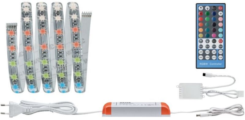 Taśma LED RGB Paulmann MaxLED 18W 150cm, sterowanie pilotem, podstawowy zestaw 1 szt.