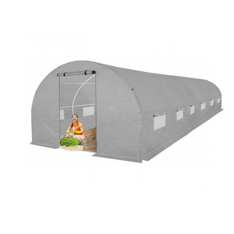 Tunel Ogrodowy 4iQ Group 3x6m Szary Folia UV 19mm 1szt.