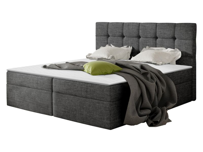 Łóżko kontynentalne MIRJAN 24 Nele 160x200 ciemny popiel 1 szt.