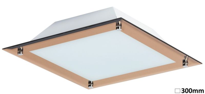 Plafon sufitowy Rabalux Lars różowozłoty LED 12W 3000K 960lm IP20 wym: 8 x 30 x 30 cm szkło - 1 szt.