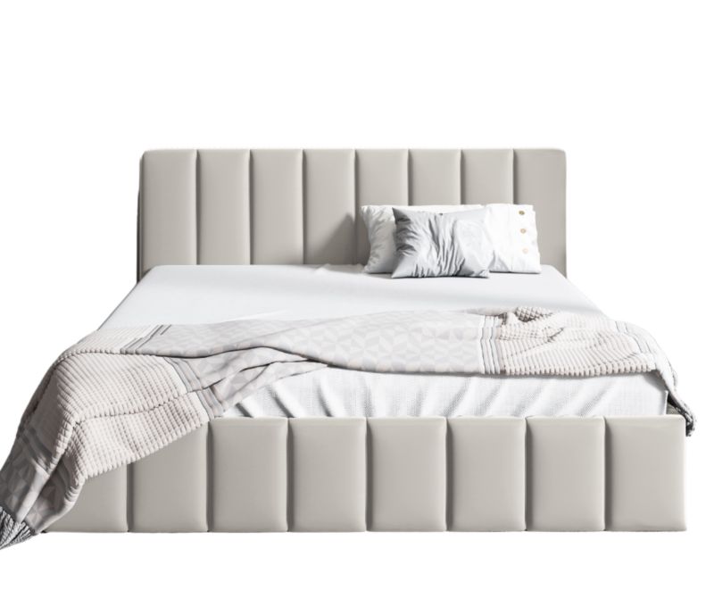 Łóżko SOFELLO tapicerowane NINA 90x200 z pojemnikiem stelaż metalowy Riviera21 1szt.