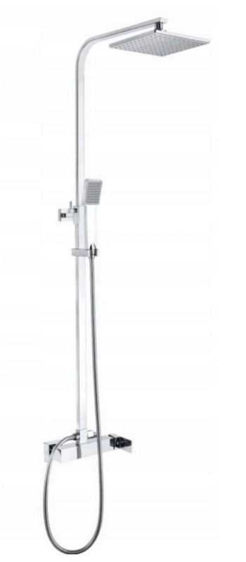 Cube Chrom Bateria Deszczownica Granitan Zestaw Prysznicowy 1 szt.