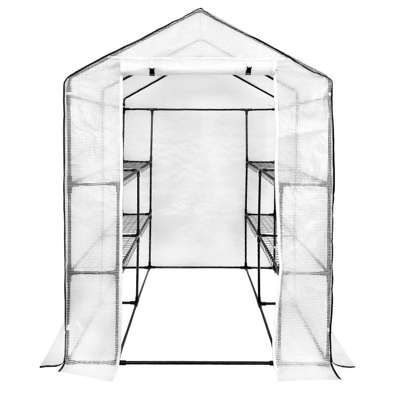 Tunel ogrodowy 4iQ Group 1,4x2m Biały Folia UV 1szt.