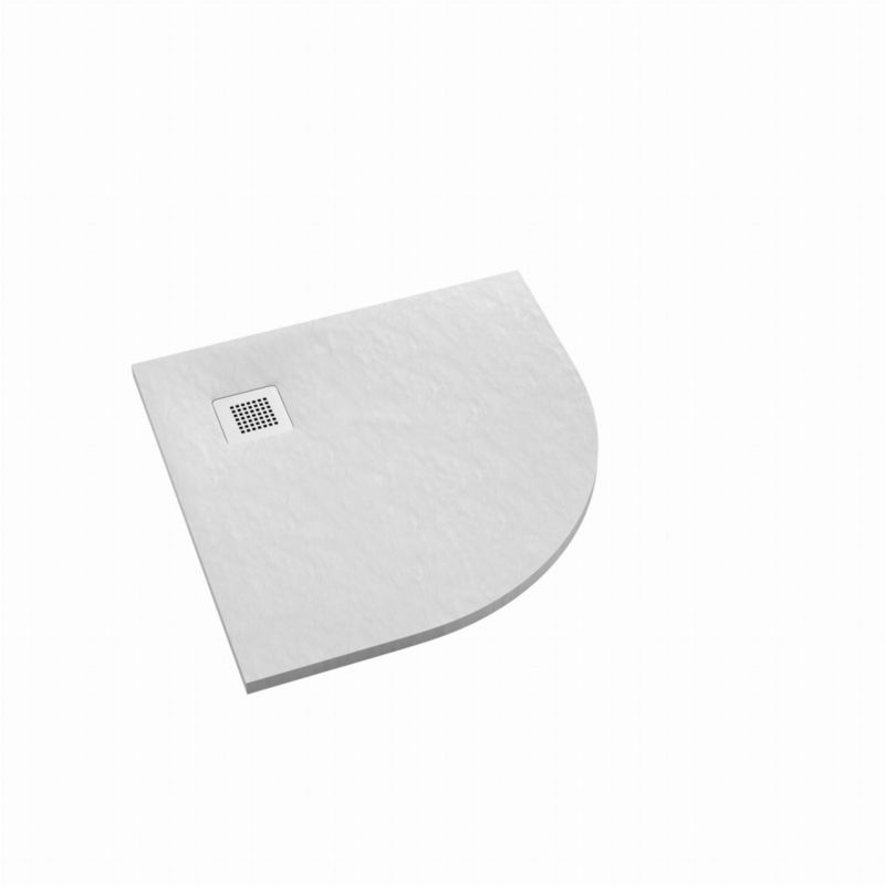 Brodzik akrylowy Schedpol Kalait White Stone półokragły biały kamień 90x90 cm 3.3104/B/ST-M2 1 szt.