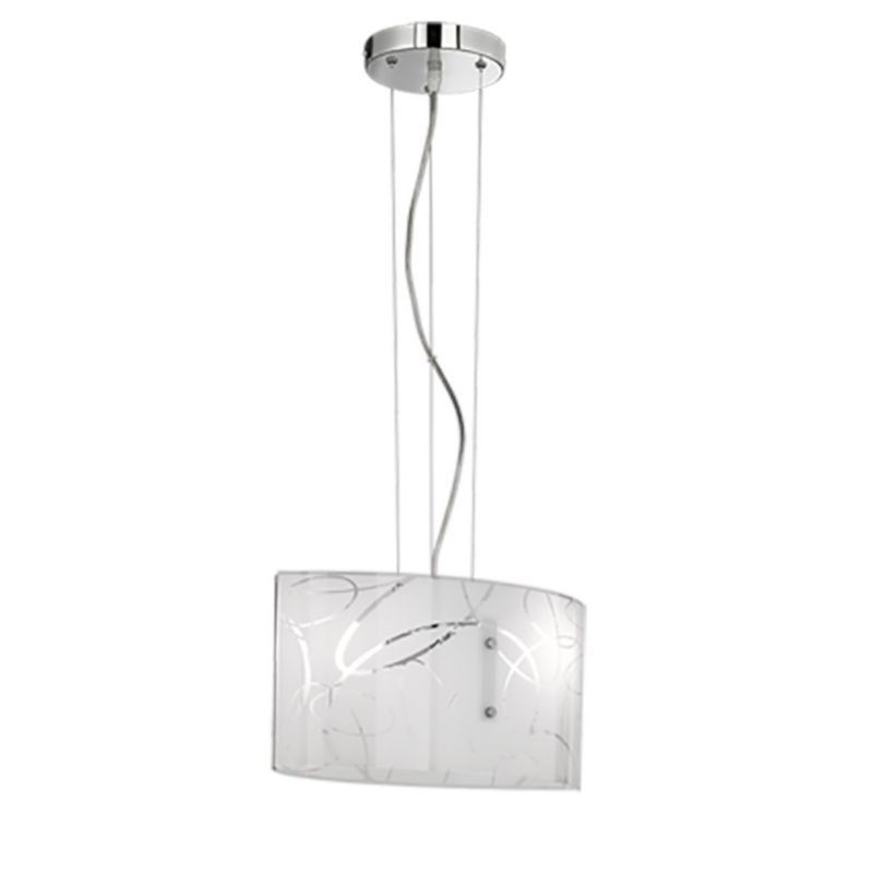 Lampa sufitowa wisząca Trio Spirelli biała chromowana wym: 150 x 40 x 20 cm 2xE27 x 1 szt.