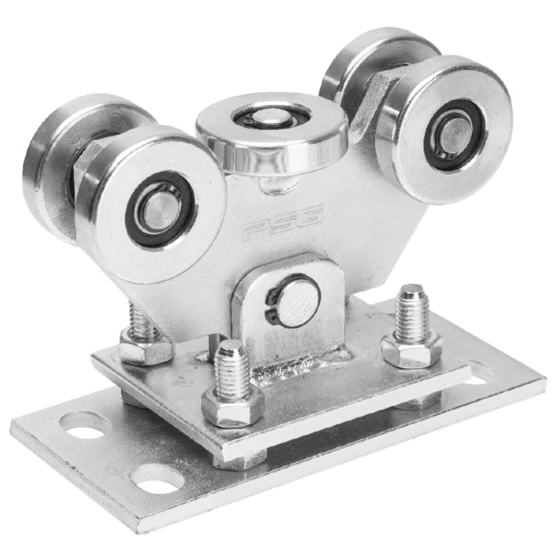 Wózek jezdny do bramy przesuwnej PSG z akcesoriami 70x70 (5-rolkowy, rolki stalowe, wahliwy) 1 szt.