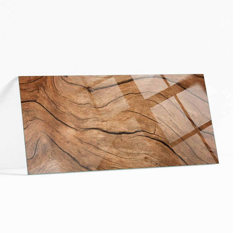 Blat Szklany z Nadrukiem Wallfluent 125x50 cm Wzór inspirowany drewnem 1 szt.