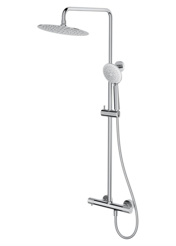 Zestaw natryskowy Cersanit Zen termostatyczny deszczownica chrom 1 szt.